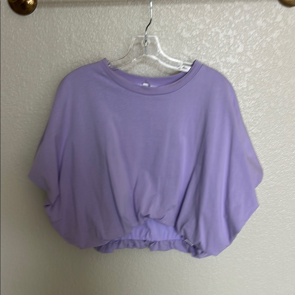 Crop Bubble hem Top